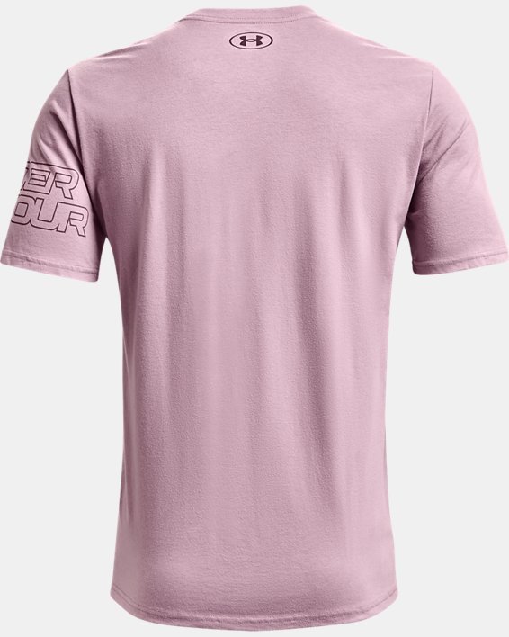 Men's UA ABC Camo Fill Big Logo Short Sleeve, Pink, pdpMainDesktop image number 5
